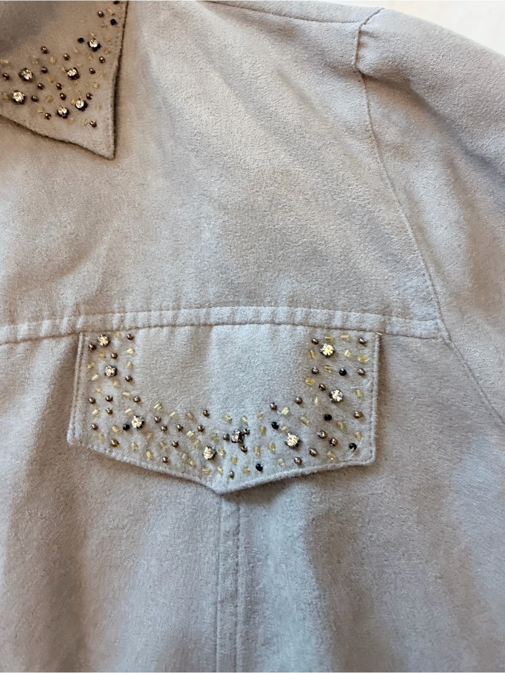 Wide-Leg Button-Front Set in Taupe - Picture 7 of 12